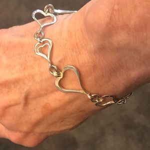 Sweet Silpada sterling silver heart bracelet